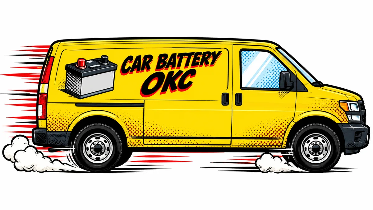 Car Battery OKC service van